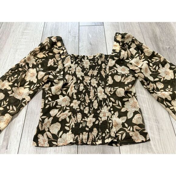 Brannan floral ruched cold shoulder blouse size XS - Picture 8 of 11